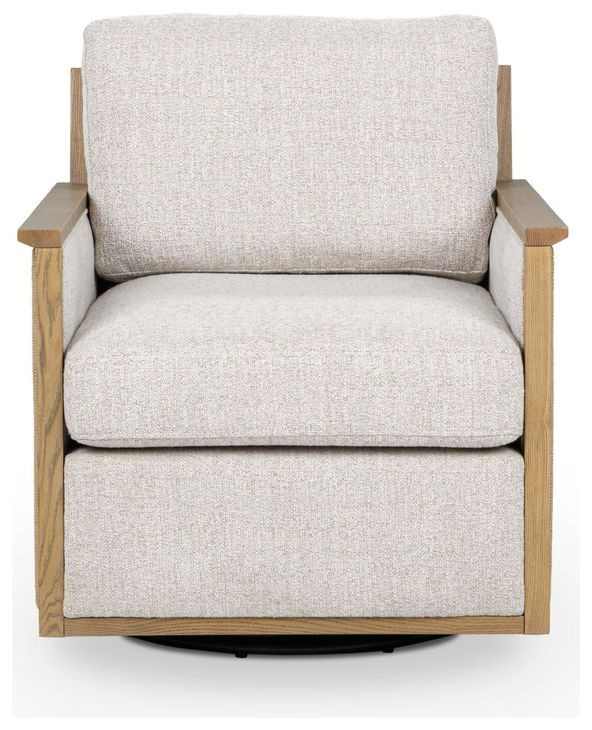 Norman Almond Cocoa Upholstered Accent Chair