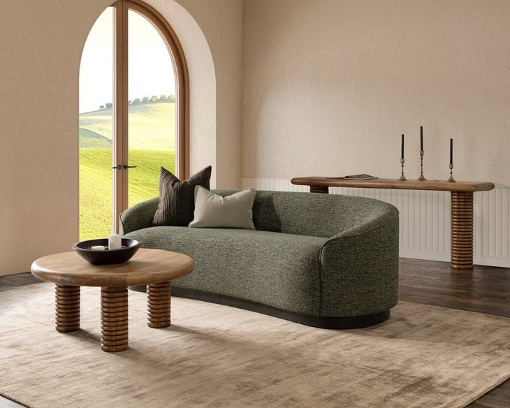 Beverly Antique Green 90" Sofa