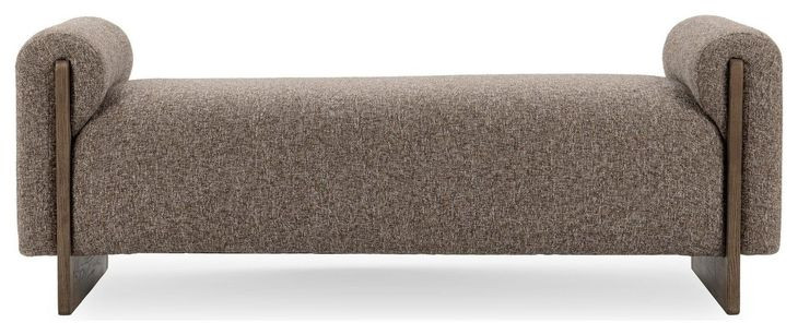 Sierra Bronzed Cocoa Upholstered 60" Accent Bench