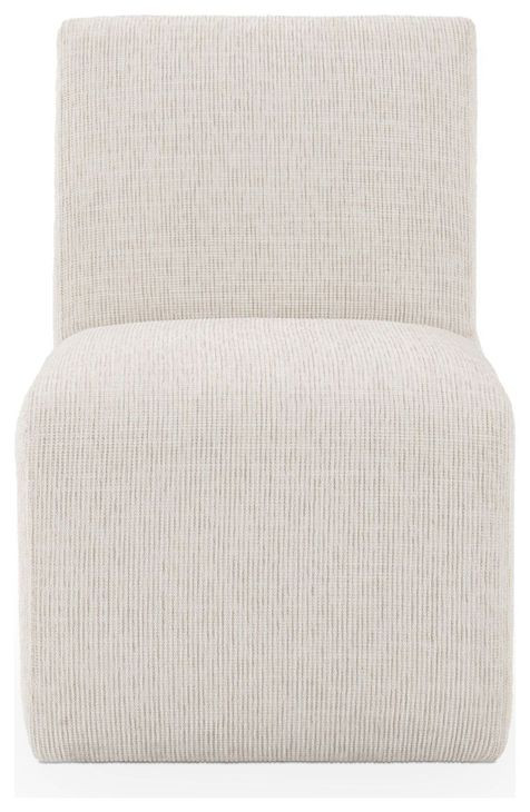 Brighton Beige Vanilla Upholstered Dining Chair with Casters