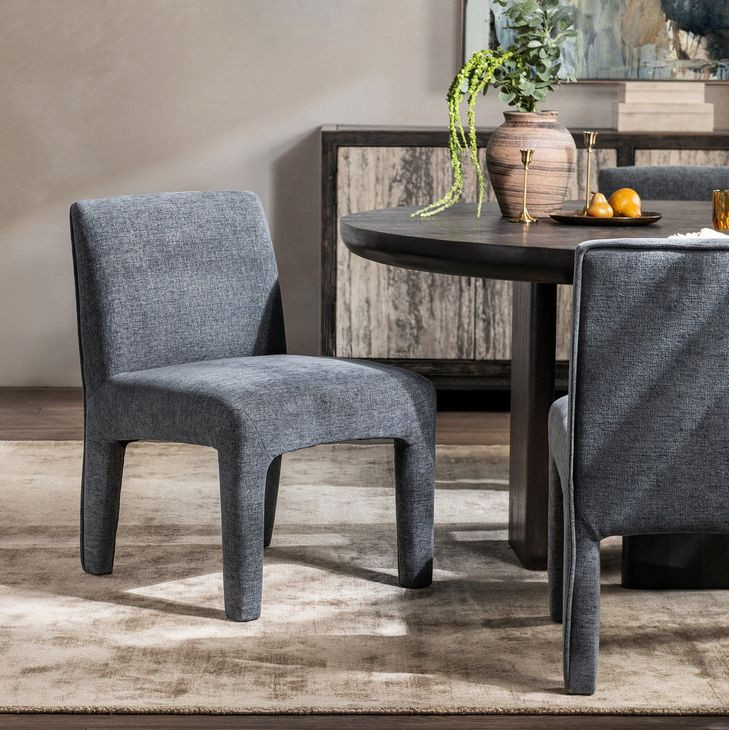 Lilia Branzon Blue Haze Upholstered Dining Chair