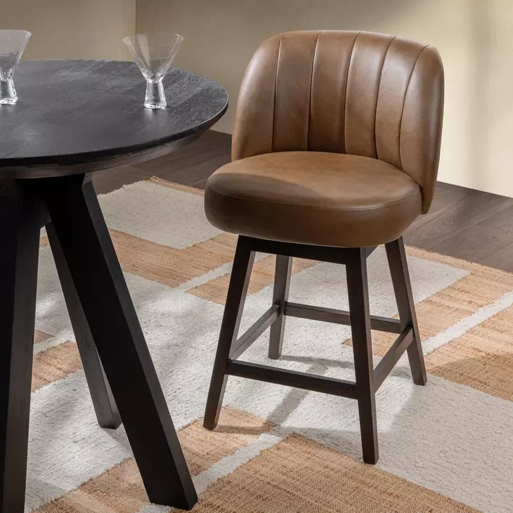 Della Camel Counter Height Stool