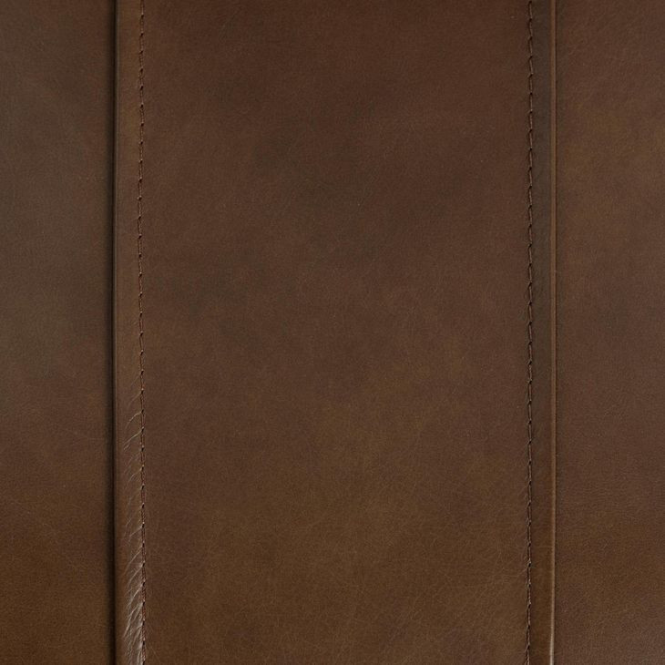 Brighton Rich Cocoa Leather Upholstered Dining Chair with Casters