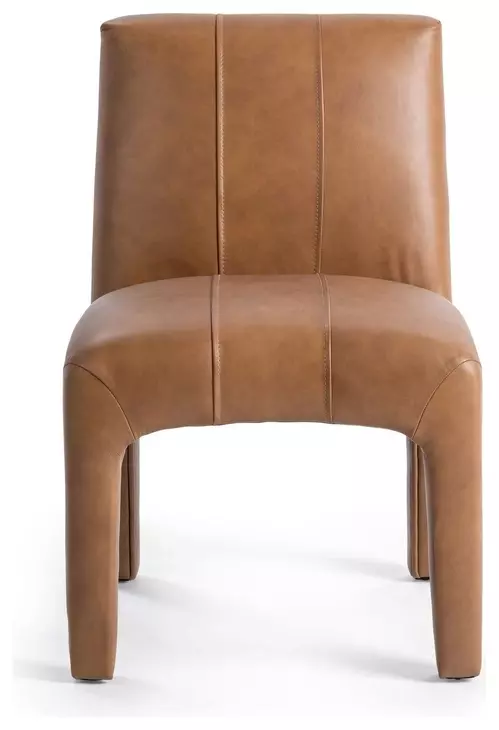 Liliana Tan Leather Upholstered Dining Chair
