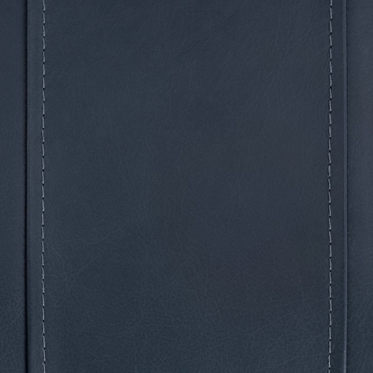 Brighton Mystic Blue Leather Upholstered Dining Chair with Casters