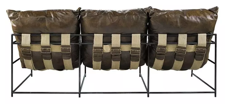Palermo Chestnut Leather 95" Sofa