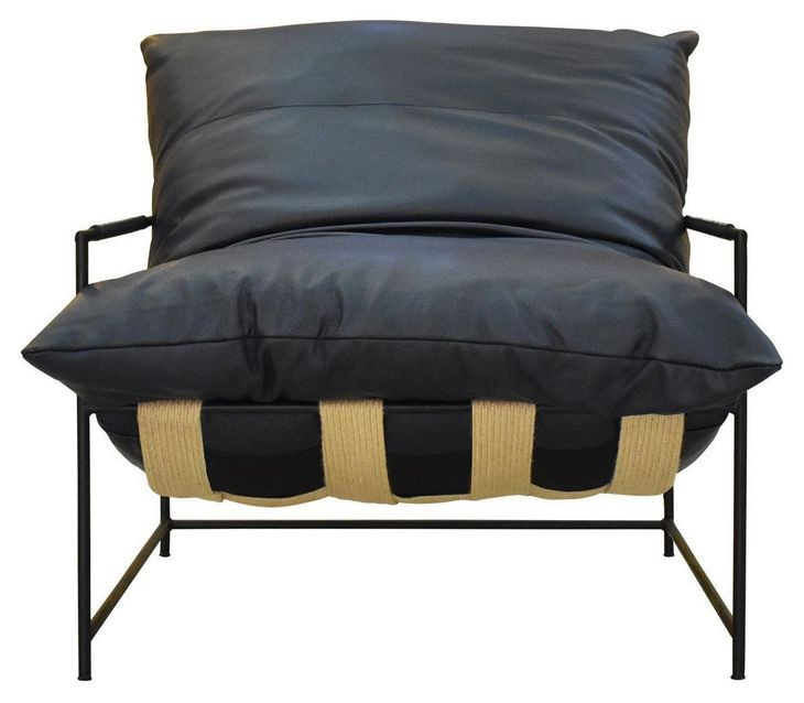 Palermo Indigo Leather Upholstered Accent Chair