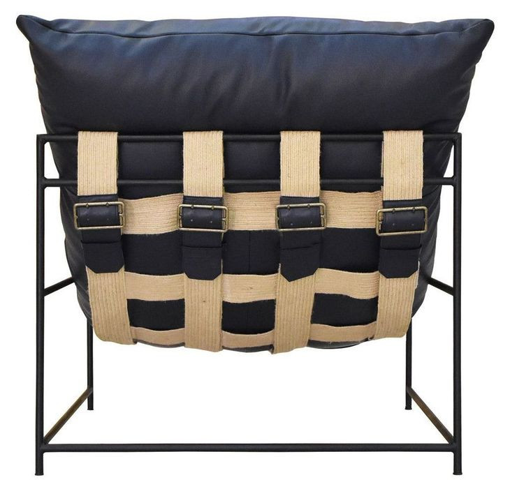 Palermo Indigo Leather Upholstered Accent Chair