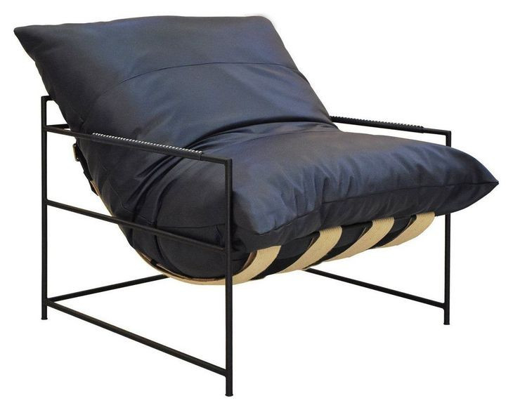 Palermo Indigo Leather Upholstered Accent Chair