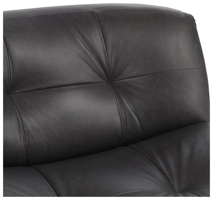 Gabriel Black Leather Upholstered Accent Chair
