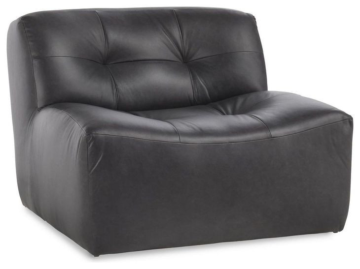 Gabriel Black Leather Upholstered Accent Chair