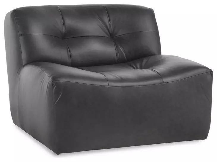 Gabriel Black Leather Upholstered Accent Chair