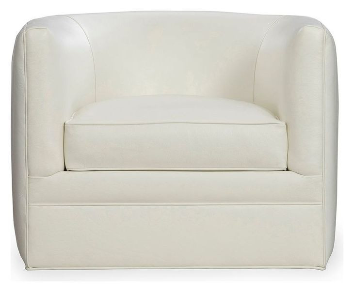 Menard Ivory Leather Upholstered Accent Chair