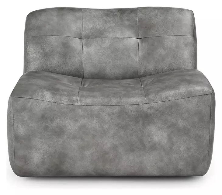 Gabriel Storm Gray Leather Upholstered Accent Chair