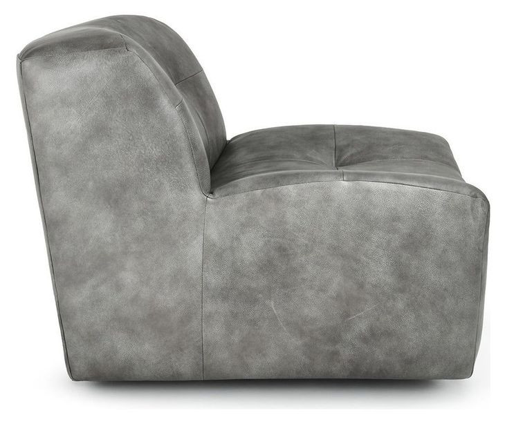 Gabriel Storm Gray Leather Upholstered Accent Chair