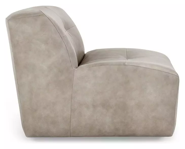 Gabriel Overcast Gray Leather Upholstered Accent Chair