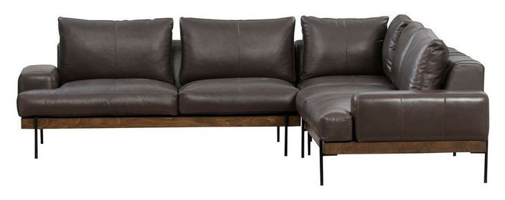 Largo Storm Leather 3 Piece Modular Sectional