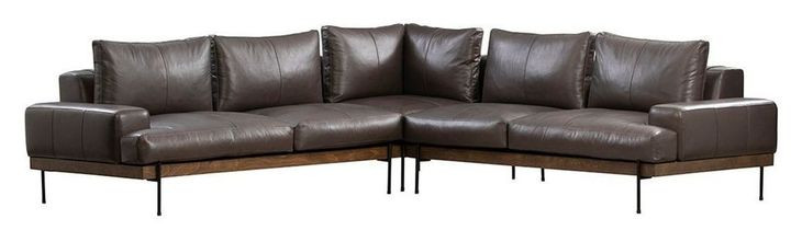 Largo Storm Leather 3 Piece Modular Sectional