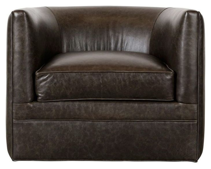 Menard Slate Leather Upholstered Accent Chair