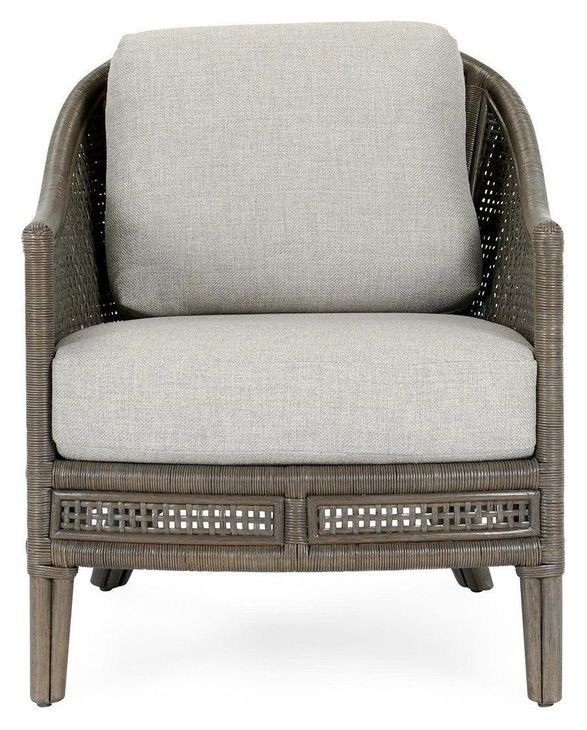 Jasmin Pearl Gray Oatmeal Upholstered Accent Chair