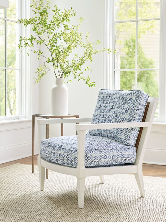 Splashes Blue Upholstered Chair