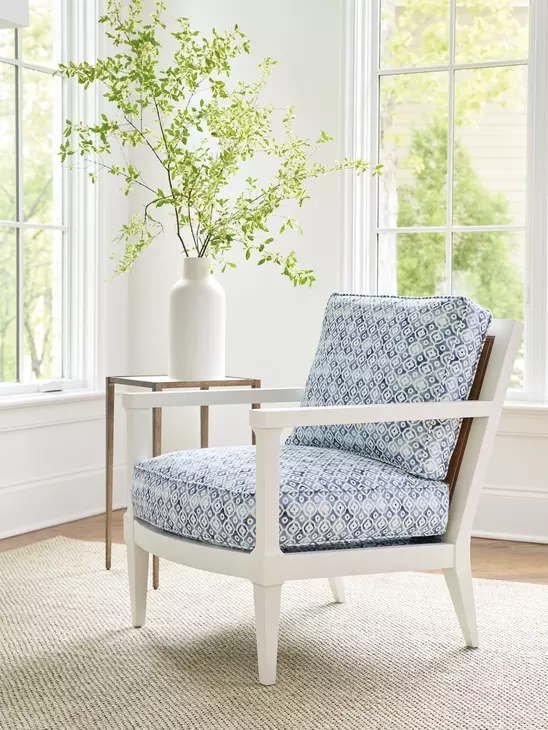 Splashes Blue Upholstered Chair