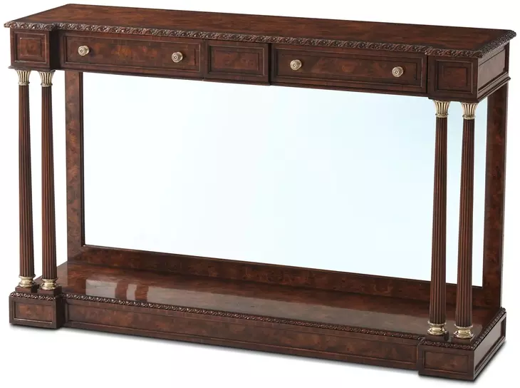 English Cabinet Maker Elm Ramsey Rectangular House of Hanover Console Table
