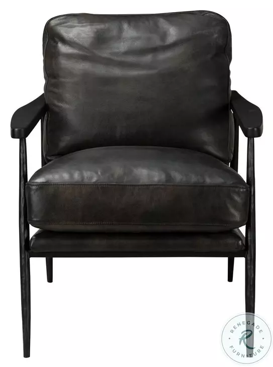 Christopher Black Leather Club Chair