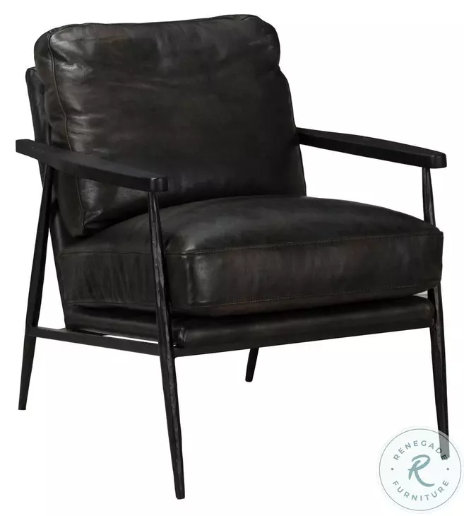Christopher Black Leather Club Chair