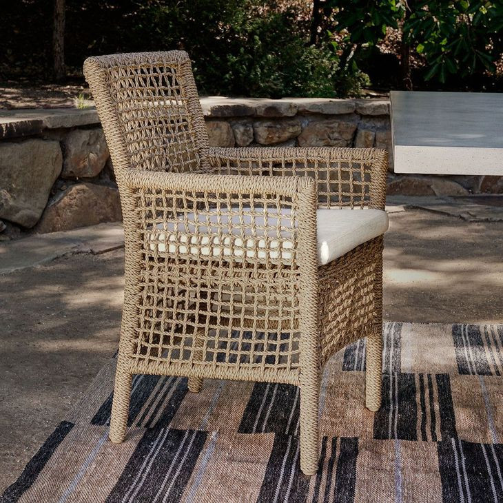 Brisbane White Upholstered Outdoor Dining Chair