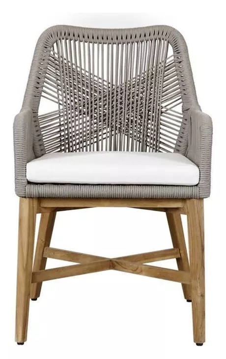 Marley White Upholstered Outdoor Dining Chair