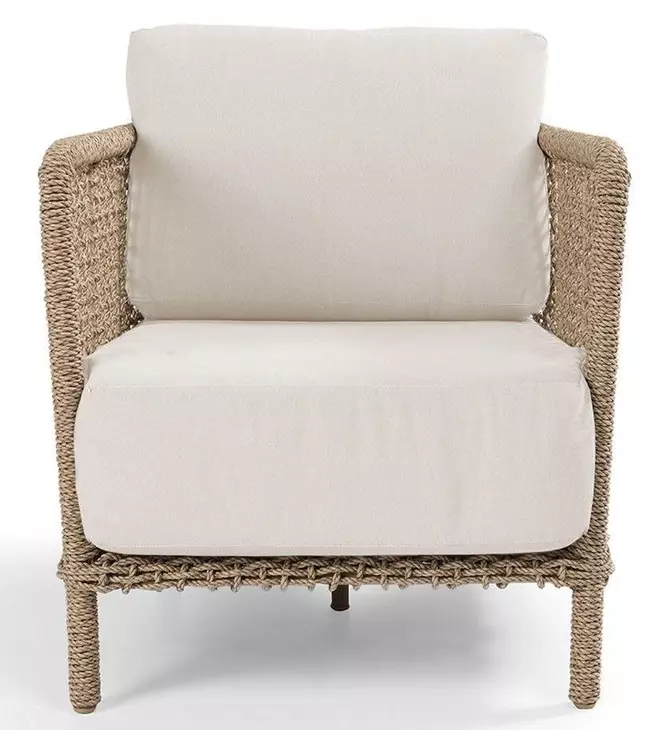 Brisbane Natural Upholstered Outdoor Accent Chair