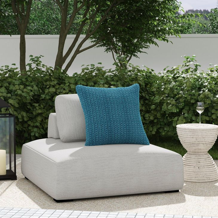 Nico Light Gray Upholstered Outdoor Accent Chair