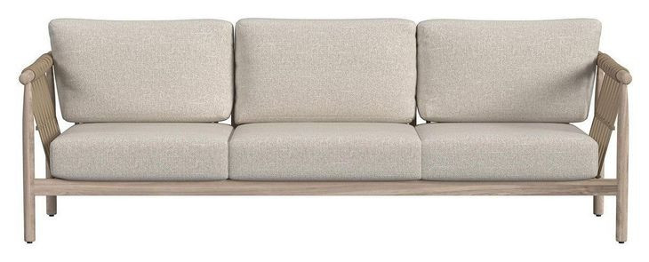 Leo Taupe 87" Outdoor Sofa