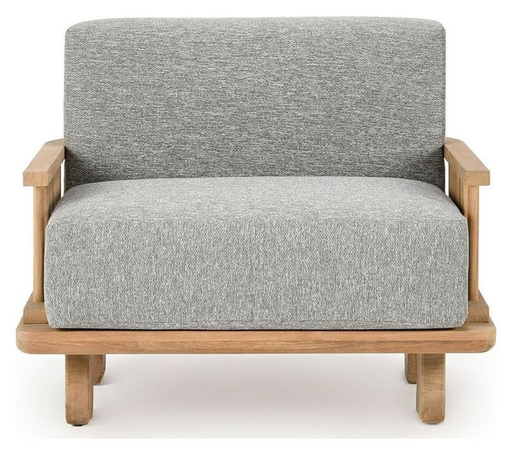 Hudson Gray Upholstered Outdoor Accent Chair