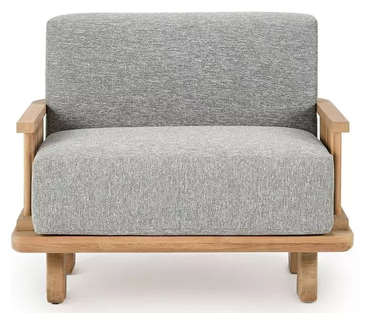 Hudson Gray Upholstered Outdoor Accent Chair