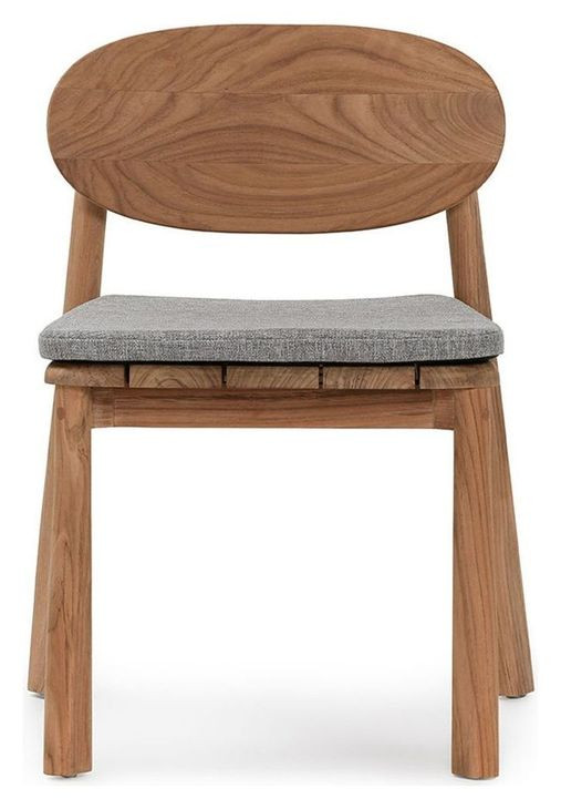 Aston Gray Upholstered Outdoor Dining Chair