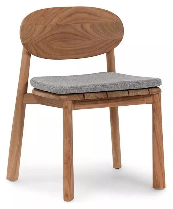 Aston Gray Upholstered Outdoor Dining Chair