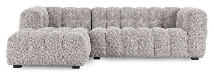Walter Heathered Gray 2 Piece Modular Sectional with LAF Chaise