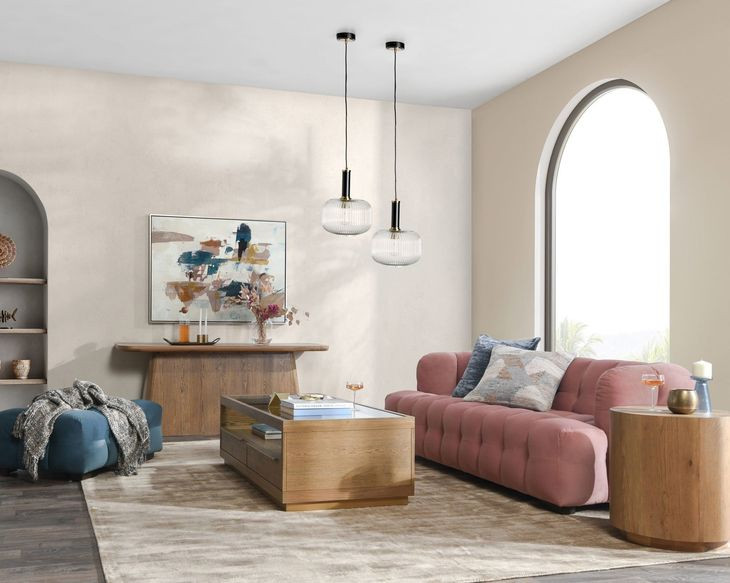 Petra Blush 90" Sofa