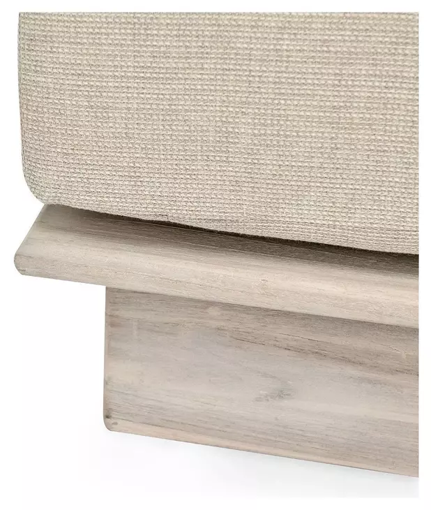 Livia Taupe Outdoor Square Ottoman