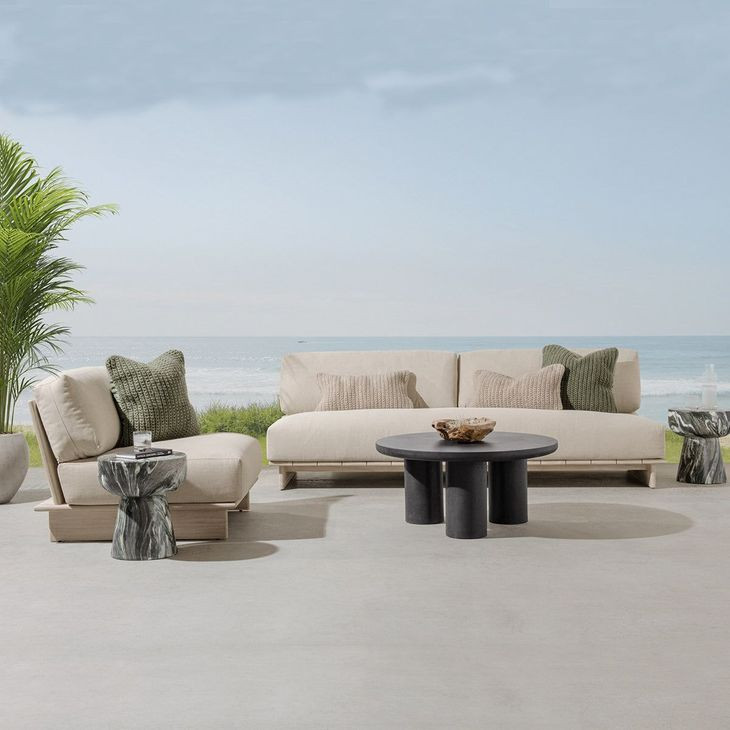 Livia Taupe 94" Outdoor Sofa