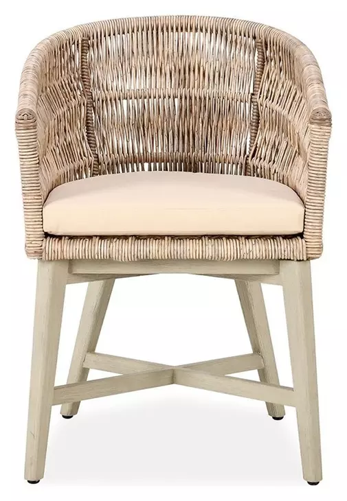 Collins Sand Upholstered Outdoor Dining Chair