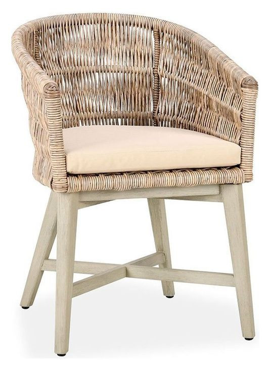Collins Sand Upholstered Outdoor Dining Chair