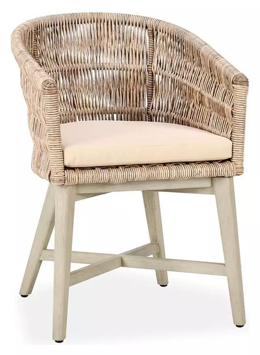 Collins Sand Upholstered Outdoor Dining Chair