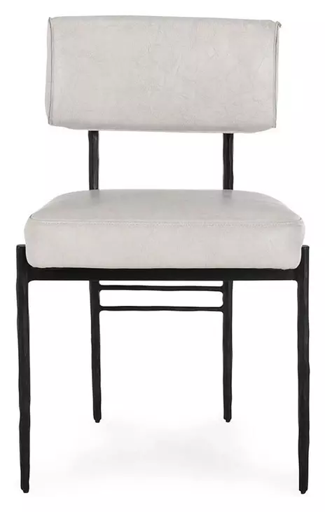 Kester Off White Leather Upholstered Dining Chair Set of 2