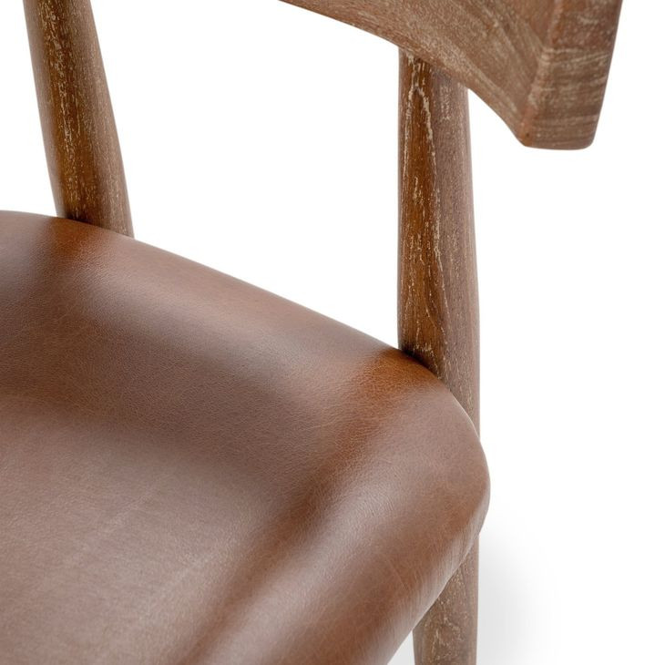 Alvaro Golden Wheat Leather Upholstered Counter Height Stool