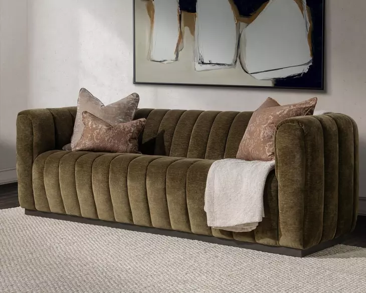 Vanty Olive Green 92" Sofa