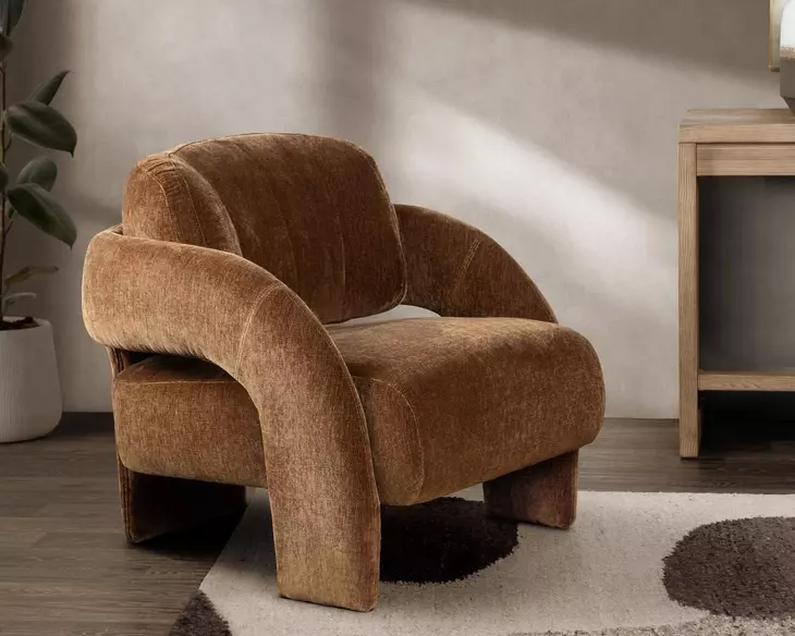 Salino Bronze Upholstered Accent Chair