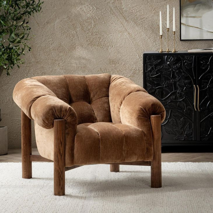 Sansa Bronze Upholstered Accent Chair